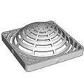 Nds Atrium Grate, 1/4 in Grate Opening, 26.38 sq-in Open Surface Area, 9 in L, 9 in W, Polyethylene 991